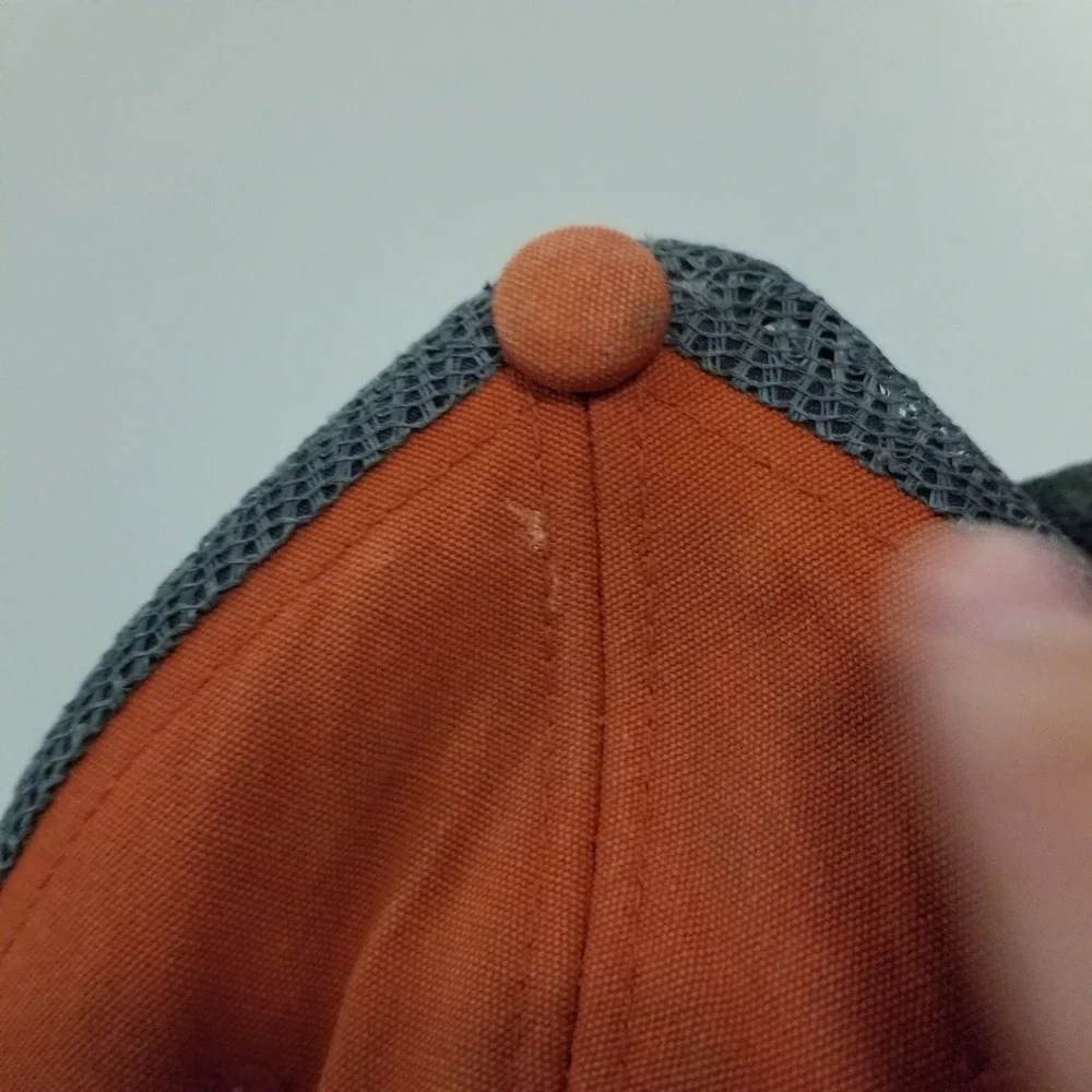 Patagonia Hat Cap Snapback Orange Gray Mesh Trucker Style Outdoor Hiking